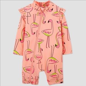 CARTERS | Flamingo One Piece Rashguard Swim Baby